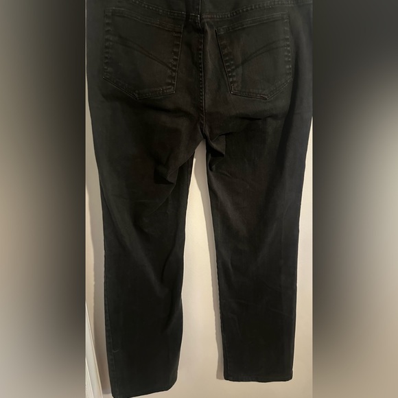 Faded Glory Black Stretch Denim Jeans | Size 14 | Cotton Straight Leg - Picture 11 of 12